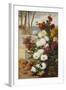 Chrysanthemums in a Walled Garden-Eugene Henri Cauchois-Framed Giclee Print