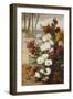 Chrysanthemums in a Walled Garden-Eugene Henri Cauchois-Framed Giclee Print