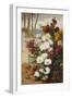 Chrysanthemums in a Walled Garden-Eugene Henri Cauchois-Framed Giclee Print