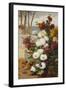 Chrysanthemums in a Walled Garden-Eugene Henri Cauchois-Framed Giclee Print