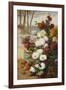 Chrysanthemums in a Walled Garden-Eugene Henri Cauchois-Framed Giclee Print