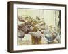 Chrysanthemums, (Oil on Canvas)-Walter Elmer Schofield-Framed Giclee Print