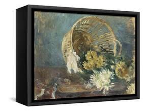 Chrysanthemums or the Overturned Basket, 1885-Berthe Morisot-Framed Stretched Canvas