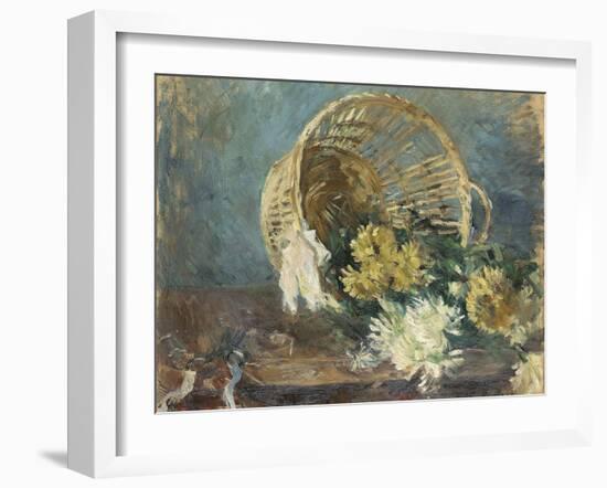 Chrysanthemums or the Overturned Basket, 1885-Berthe Morisot-Framed Giclee Print