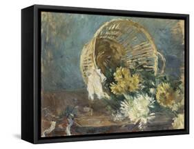 Chrysanthemums or the Overturned Basket, 1885-Berthe Morisot-Framed Stretched Canvas