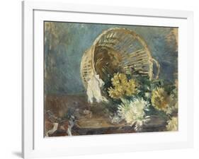 Chrysanthemums or the Overturned Basket, 1885-Berthe Morisot-Framed Giclee Print