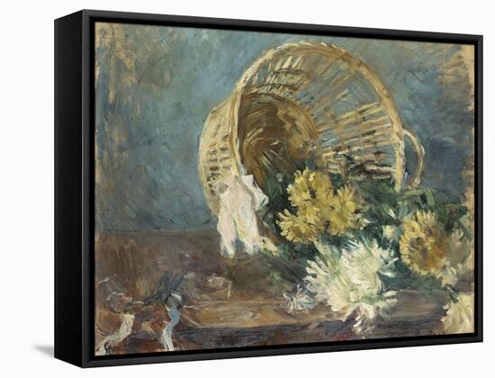 Chrysanthemums or the Overturned Basket, 1885-Berthe Morisot-Framed Stretched Canvas