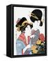 Chrysanthemums, Ukiyo-e print, Japan-Kitagawa Utamaro-Framed Stretched Canvas