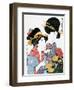 Chrysanthemums, Ukiyo-e print, Japan-Kitagawa Utamaro-Framed Giclee Print