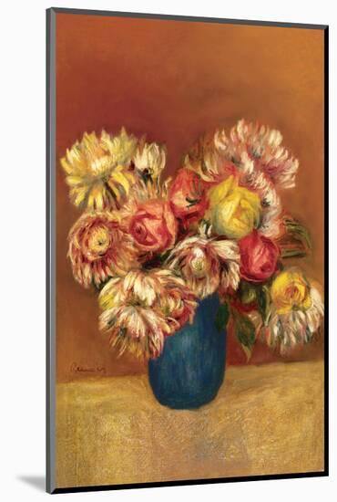 Chrysanthemums-Pierre-Auguste Renoir-Mounted Premium Giclee Print