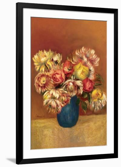 Chrysanthemums-Pierre-Auguste Renoir-Framed Premium Giclee Print