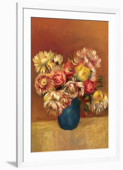 Chrysanthemums-Pierre-Auguste Renoir-Framed Premium Giclee Print