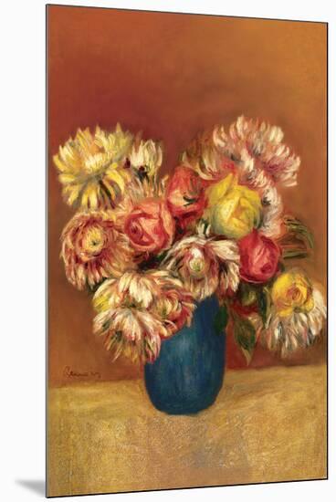 Chrysanthemums-Pierre-Auguste Renoir-Mounted Premium Giclee Print