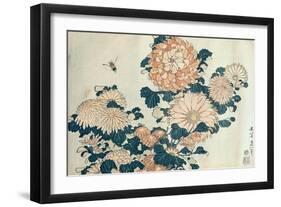 Chrysanthemums-Katsushika Hokusai-Framed Giclee Print