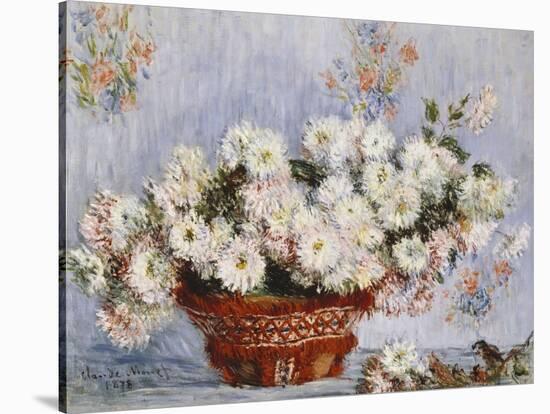 Chrysanthemums-Claude Monet-Stretched Canvas