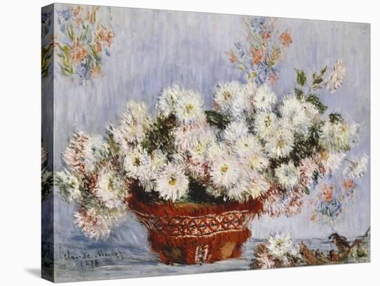 Chrysanthemums-Claude Monet-Stretched Canvas