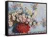 Chrysanthemums-Claude Monet-Framed Stretched Canvas