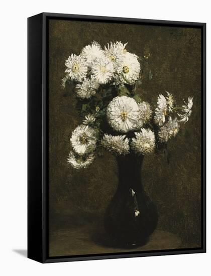 Chrysanthemums-Henri Fantin-Latour-Framed Stretched Canvas