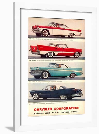 Chrysler 1957 Models-null-Framed Art Print