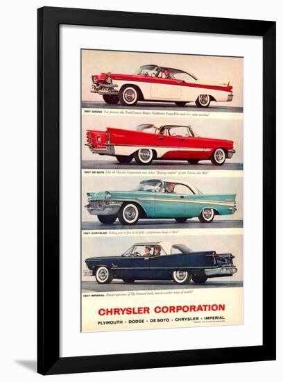 Chrysler 1957 Models-null-Framed Art Print