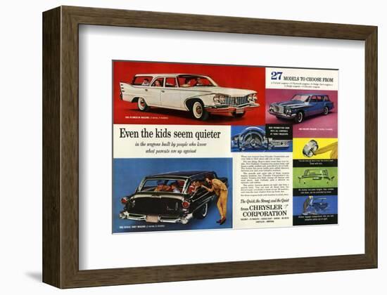 Chrysler 27 Models to Choose…-null-Framed Art Print