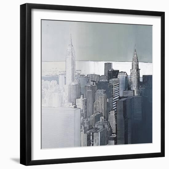 Chrysler and Empire State Buildings-Joan Farré-Framed Giclee Print