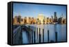 Chrysler and Un Buildings and Midtown Manhattan Skyline from Queens, New York City, New York, USA-Jon Arnold-Framed Stretched Canvas