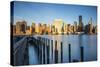 Chrysler and Un Buildings and Midtown Manhattan Skyline from Queens, New York City, New York, USA-Jon Arnold-Stretched Canvas