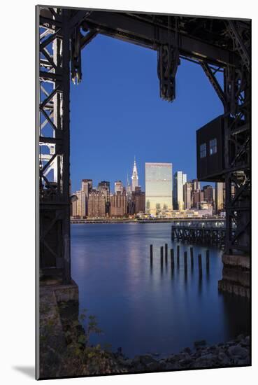 Chrysler and Un Buildings and Midtown Manhattan Skyline from Queens, New York City, New York, USA-Jon Arnold-Mounted Premium Photographic Print