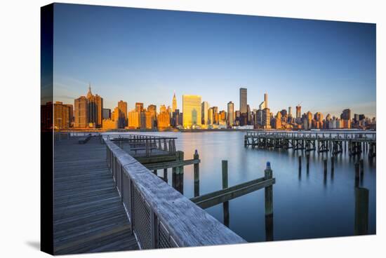 Chrysler and Un Buildings and Midtown Manhattan Skyline from Queens, New York City, New York, USA-Jon Arnold-Stretched Canvas