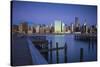 Chrysler and Un Buildings and Midtown Manhattan Skyline from Queens, New York City, New York, USA-Jon Arnold-Stretched Canvas