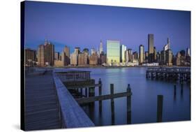 Chrysler and Un Buildings and Midtown Manhattan Skyline from Queens, New York City, New York, USA-Jon Arnold-Stretched Canvas