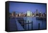 Chrysler and Un Buildings and Midtown Manhattan Skyline from Queens, New York City, New York, USA-Jon Arnold-Framed Stretched Canvas