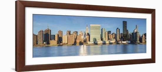 Chrysler and Un Buildings and Midtown Manhattan Skyline from Queens, New York City, New York, USA-Jon Arnold-Framed Photographic Print