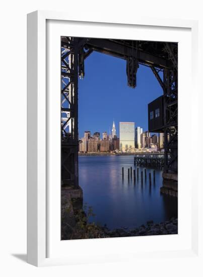 Chrysler and Un Buildings and Midtown Manhattan Skyline from Queens, New York City, New York, USA-Jon Arnold-Framed Photographic Print