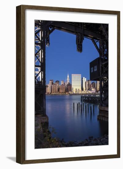 Chrysler and Un Buildings and Midtown Manhattan Skyline from Queens, New York City, New York, USA-Jon Arnold-Framed Photographic Print