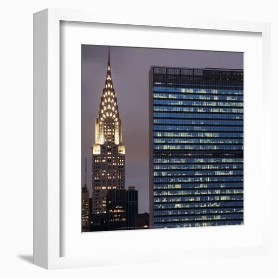 Chrysler and UN Buildings-Torsten Hoffmann-Framed Art Print