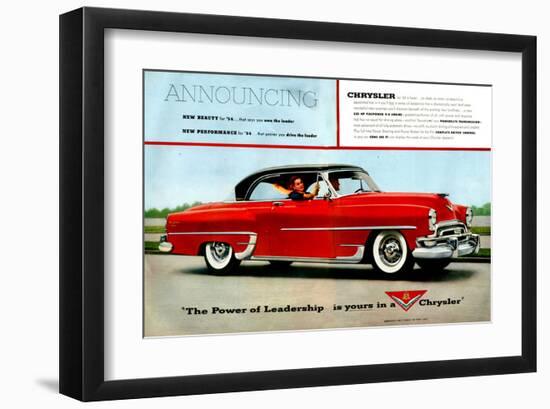 Chrysler Announcing New Beauty-null-Framed Art Print