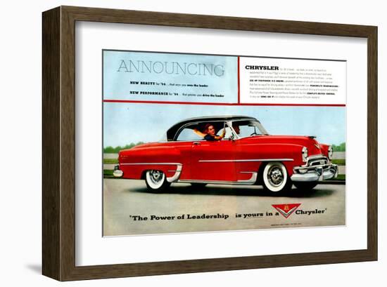 Chrysler Announcing New Beauty-null-Framed Art Print