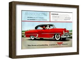 Chrysler Announcing New Beauty-null-Framed Art Print