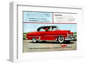 Chrysler Announcing New Beauty-null-Framed Art Print