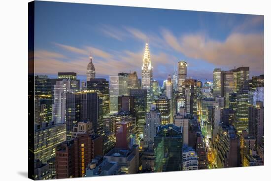 Chrysler Building and Empire State Building, Midtown Manhattan, New York City, New York, USA-Jon Arnold-Stretched Canvas