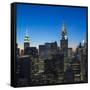 Chrysler Building and Empire State Building, Midtown Manhattan, New York City, New York, USA-Jon Arnold-Framed Stretched Canvas