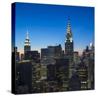 Chrysler Building and Empire State Building, Midtown Manhattan, New York City, New York, USA-Jon Arnold-Stretched Canvas