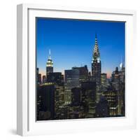 Chrysler Building and Empire State Building, Midtown Manhattan, New York City, New York, USA-Jon Arnold-Framed Photographic Print