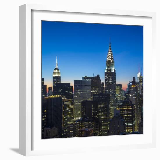 Chrysler Building and Empire State Building, Midtown Manhattan, New York City, New York, USA-Jon Arnold-Framed Photographic Print