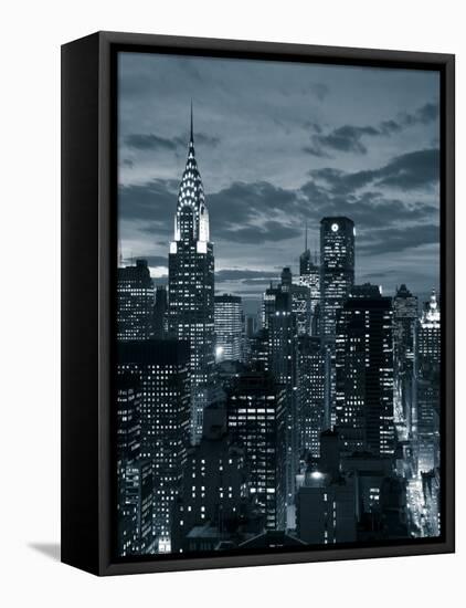 Chrysler Building and Midtown Manhattan Skyline, New York City, USA-Jon Arnold-Framed Stretched Canvas