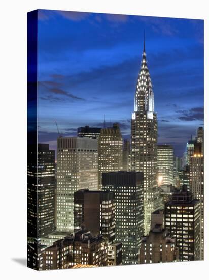 Chrysler Building and Midtown Manhattan Skyline, New York City, USA-Jon Arnold-Stretched Canvas