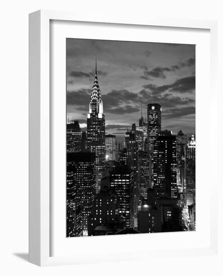 Chrysler Building and Midtown Manhattan Skyline, New York City, USA-Jon Arnold-Framed Photographic Print