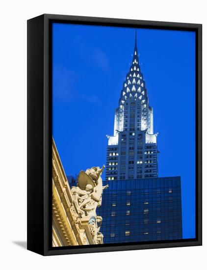 Chrysler Building at Grand Central Station, Manhattan-Christian Kober-Framed Stretched Canvas